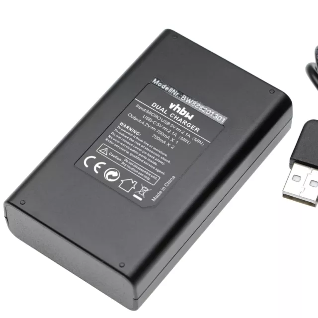 Chargeur USB double pour Canon NB-6L NB-6LH - 4,2 V