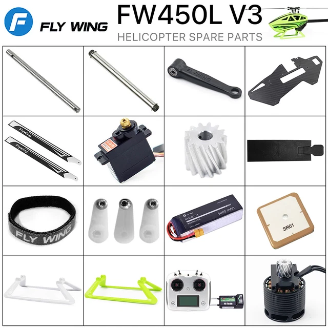 Fly Wing FW450L V3 Helicopter Receiver Motor ESC Servo Main Shaft Screws Pack