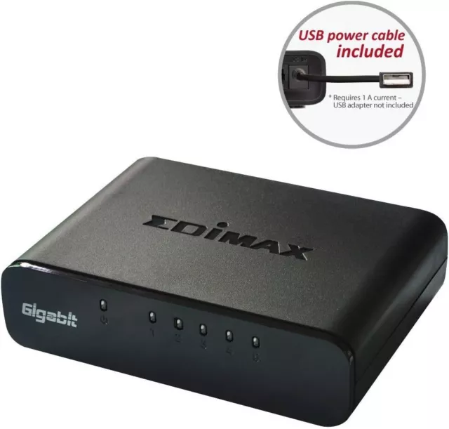 Edimax ES-5500G V3 network switch Unmanaged Gigabit Ethernet (10/100/1000) Black 2