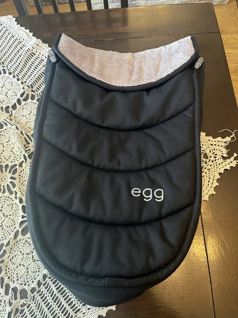 egg Pram/Pushchair Just Black winter footmuff/cosytoes TOP  PART ONLY