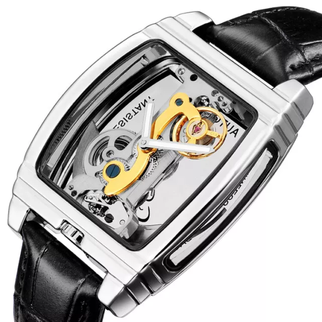 Men's Automatic Mechanical Watch Luxury Transparent Skeleton Bridge Watch