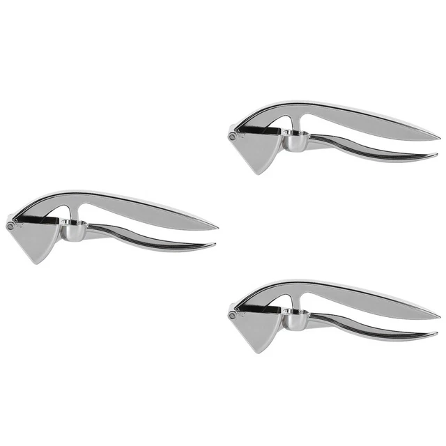 3 piezas Acero Inoxidable Manual Ajo Prensa Ajo Triturador Cocina Gadget