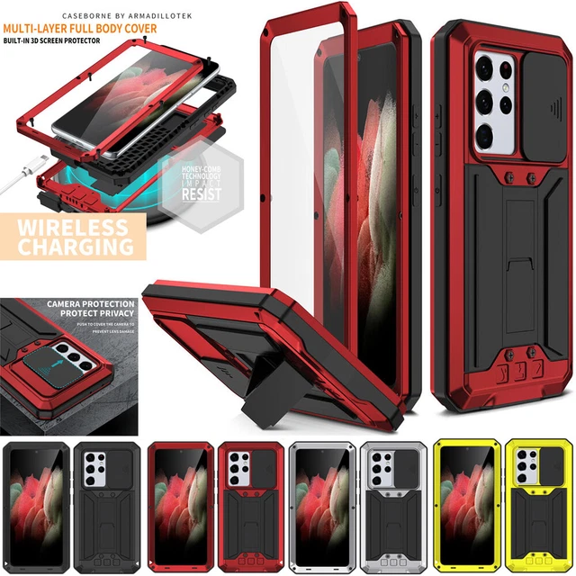 Life Waterproof Metal Stand Case Screen Cover For Samsung Galaxy S21 Ultra 5G