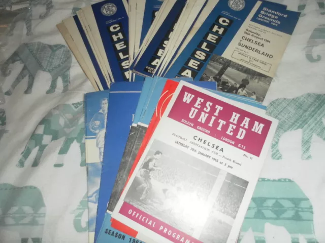 Chelsea Home And Away Programmes From 1964/5 Select From List