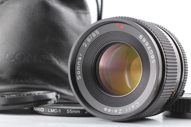 [ EXC + 5] Contax Carl Zeiss Objektiv Sonnar T 85mm F2.8 Mmj Mf Cy Mount aus