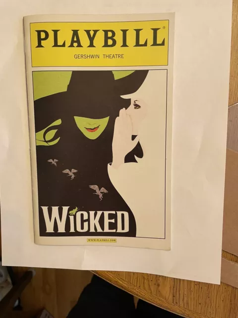 Wicked Playbill  Gershwin Theatre January  2005