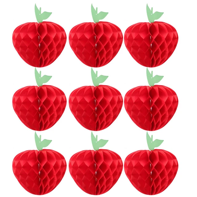 Palla di favo di mela bambino decorazioni da appendere alla coperta frutta 12 pz