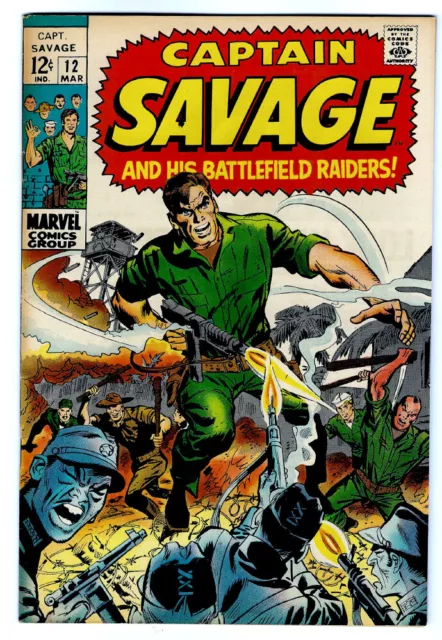 CAPTAIN SAVAGE #12 in VF- condition Marvel Silver Age War Comic