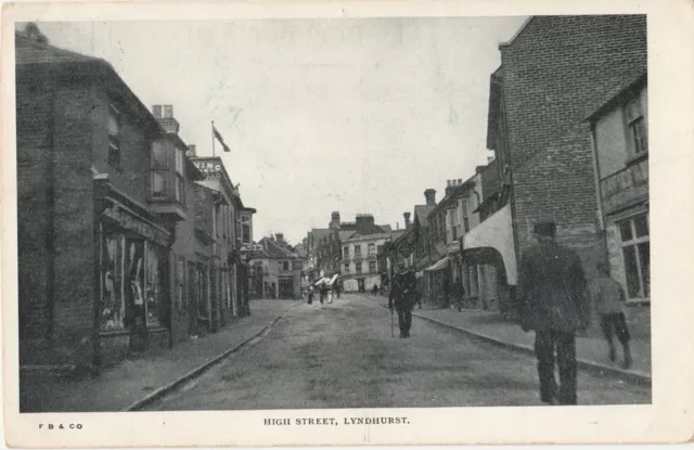 LYNDHURST High Street, Hampshire Old Postcard Posted