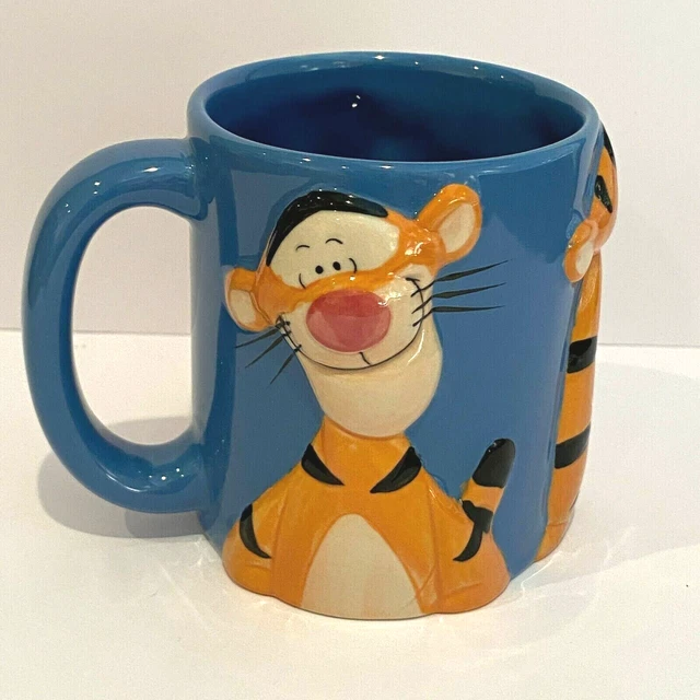 Tigger Chunky 3D Coffee or Tea Mug Disney Winnie the Pooh Blue and Orange
