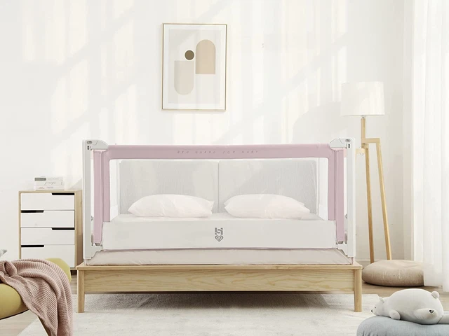Harbour 99 - Barrière de Lit pour Enfants 0-5 Ans Couleur Rose, 180 cm