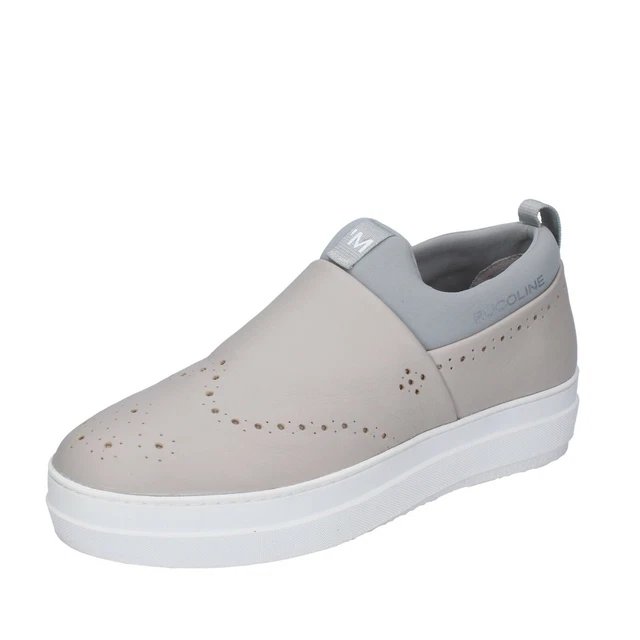 Chaussures Femme RUCO LINE 36 Ue à Enfiler Gris Cuir Tissu BH409-36