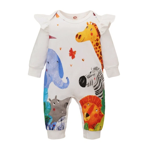 Newborn Infant Baby Cotton Romper Boy Girl Jumpsuit Bodysuit Clothes Outfit 3-9M