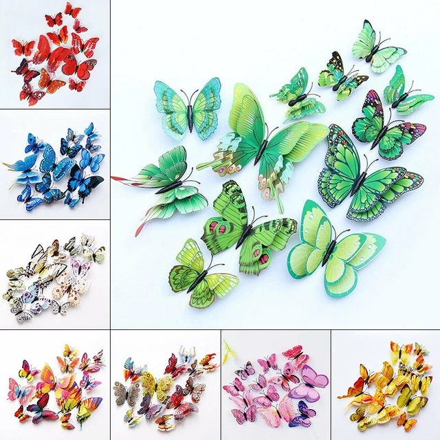 Schöne PVC Schmetterling Wandkunst Aufkleber - sicher und einfach aufzutragen (