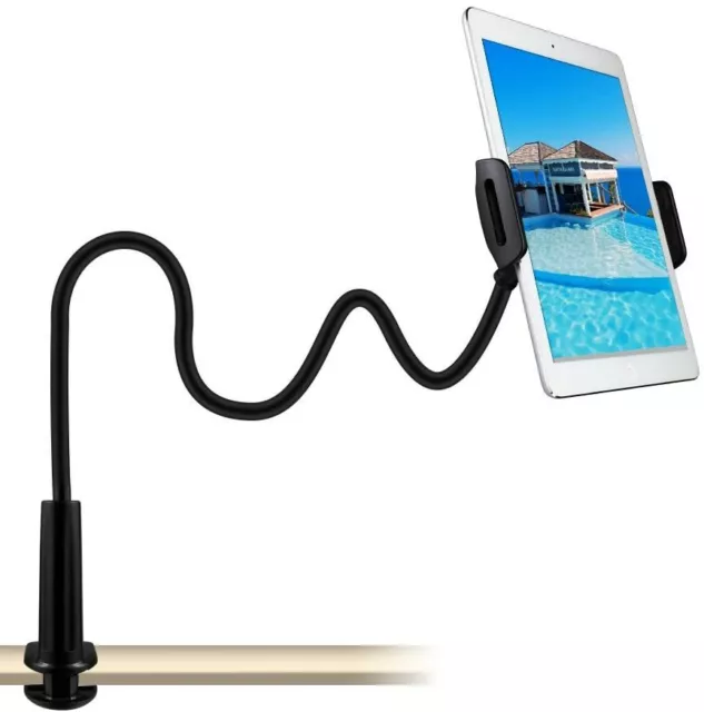 Support de tablette pour lit, support de tablette flexible universel en  aluminium avec rotation à 360 degrés pour iPad 