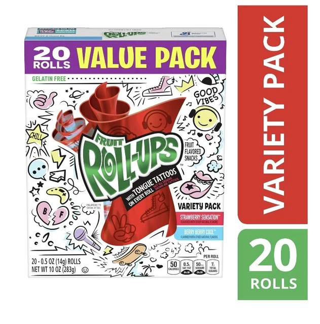FRUIT ROLL UPS Fruit Snacks Variety Pack 5 oz ,20 ct £19.25 PicClick UK