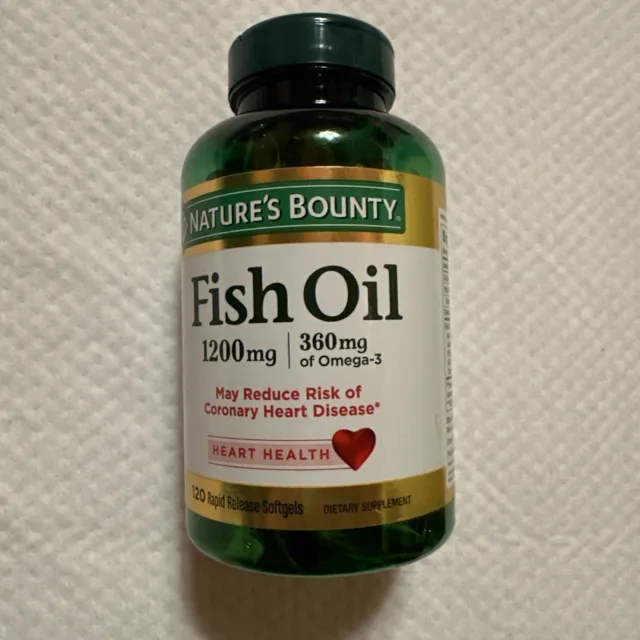 Nature's Bounty Omega 3 & 6 Fish Oil 1200mg Softgels 120 Pieces