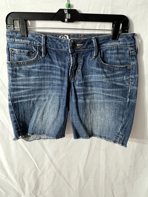Bull Head Demin Blue Cut Off Jean Fringe Shorts Sz 5