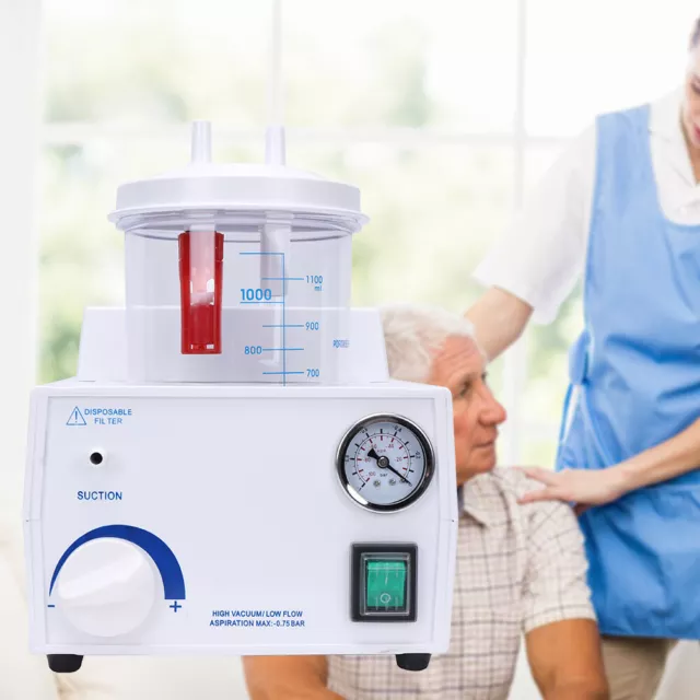 Portable Phlegm Suction Unit Dental Medical Suction Vacuum Aspirator Machine USA
