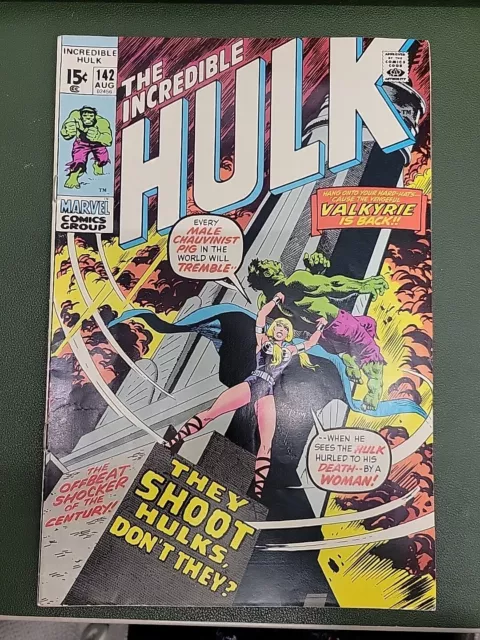 Incredible Hulk #142 / 1St Appearance Of Valkyrie,  1971