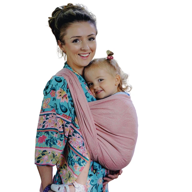 Écharpe de portage Little Frog - Pink Linen Wildness - taille 6 (4,6 m)