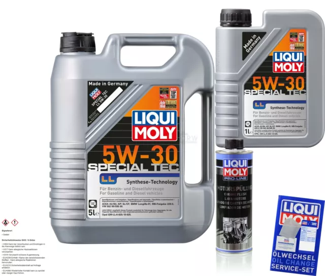 6L Original LIQUI MOLY Spécial Tec Ll 5W-30 huile moteur Pro-Line Rinçage de