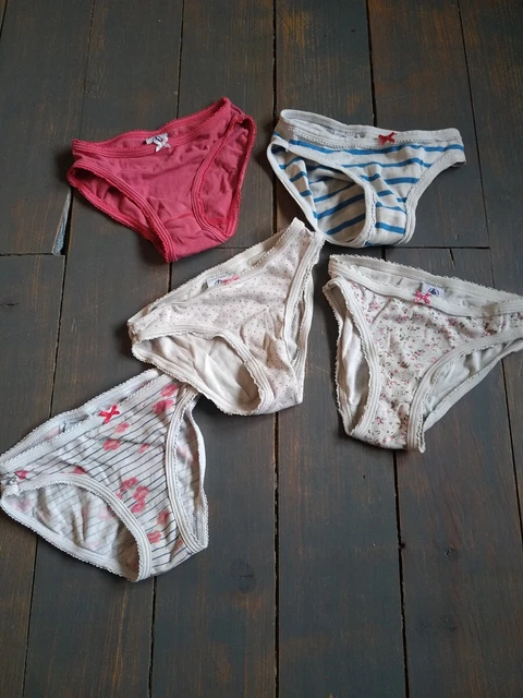 LOT DE 5 CULOTTES FILLE PETIT BATEAU 100 COTON DU 2 AU 6 ANS OCCasion EUR 5 00 PicClick FR