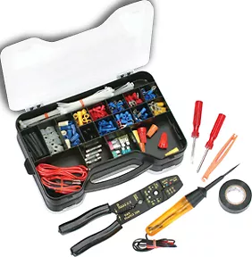 ATD 285pc Automotive Electrical Repair Kit,Tools,Terminals,Fuses,Test light #285