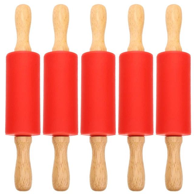 5 pz spilla a rullo gel di silice spilla rullo da forno rullo per pizza rosso