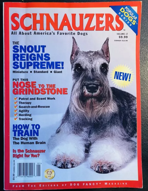 SCHNAUZERS VOLUME 17 PUBLISHED 2006 FROM BOWTIE Magazine Train Dog Puppy