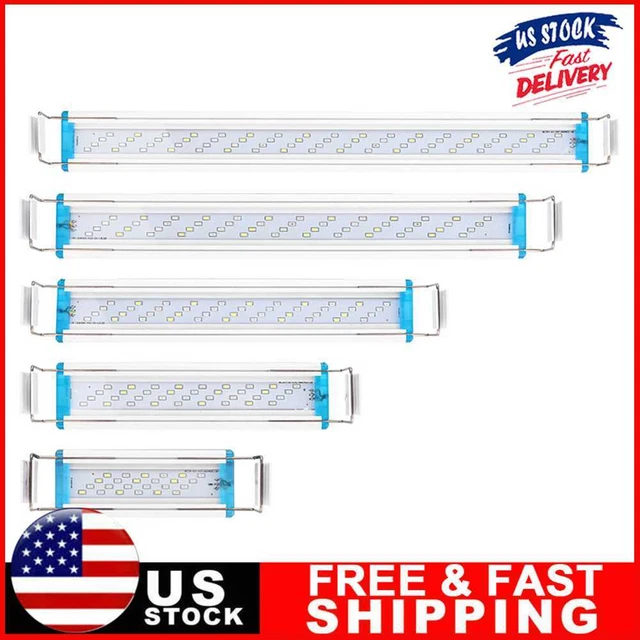 Aquarium Light Bar LED Fish Tank Slim Clip Lamp Plant Grow Lighting 18-58cm US