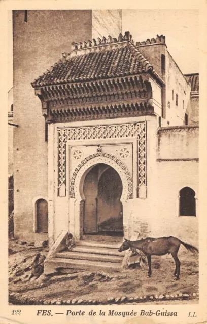Cpa Maroc Fez Mosque Door Bab Guissa