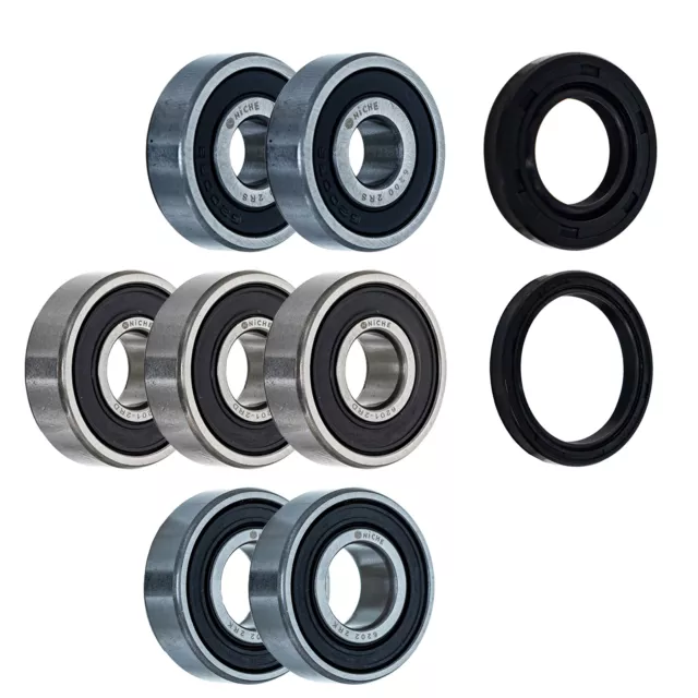 NICHE Wheel Bearing Seal Kit for Yamaha PW50 6200-2RS 6202-2RKQE6