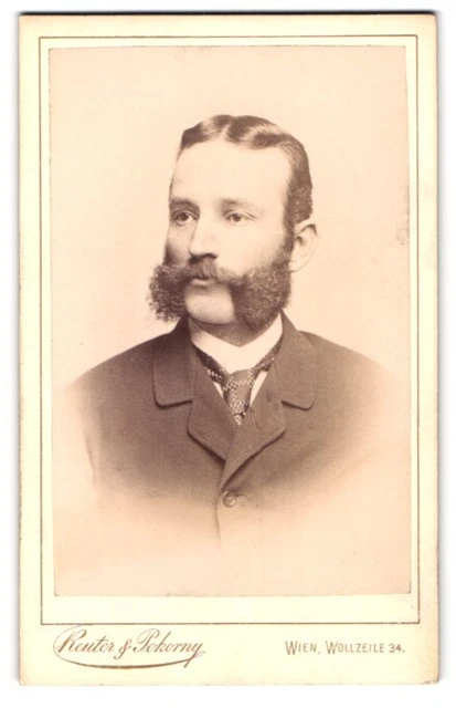 Fotografie Reuter & Pokorny, Wien, Wollzeile 34, Portrait stattlicher Herr mit