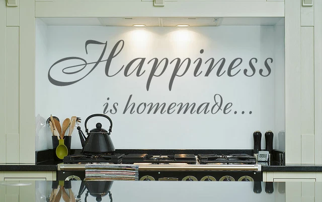 Happiness Is Homemade Wall Sticker Kitchen Living Room Home Decal