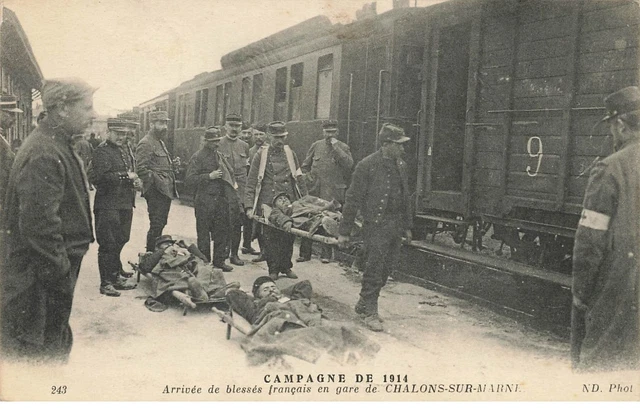 51 Chalons Sur Marne #21181 Arrivee Blesses Anglais Gare Train