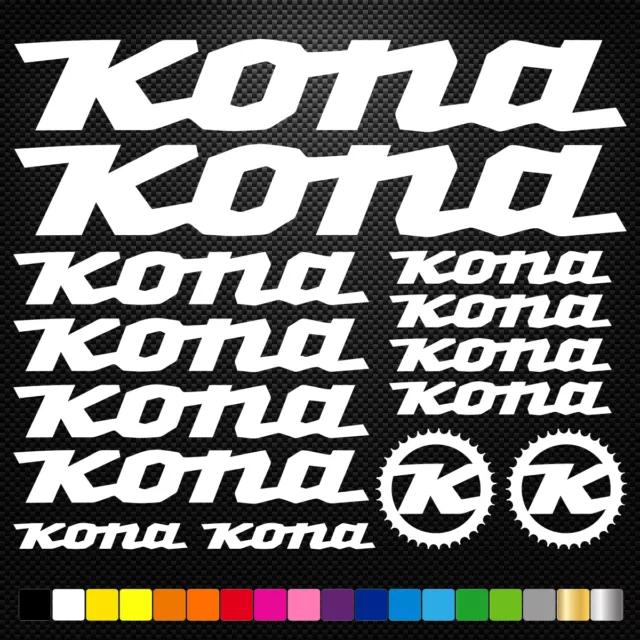 Convient à Kona 14 Stickers Autocollants Adhésifs - Vtt Velo Mountain Bike Dh