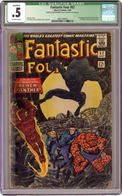 Fantastic Four #52 CGC 0.5 QUALIFIED 1966 3961539025 1st app. Black Panther