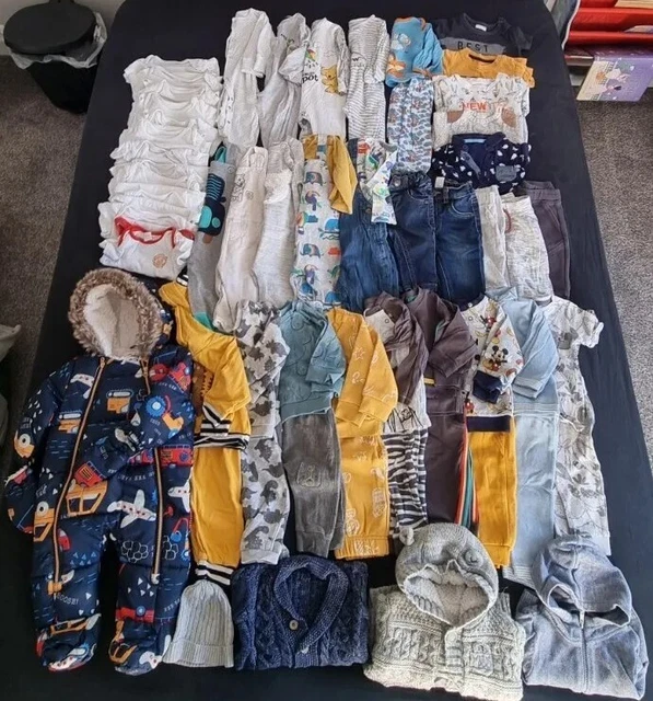 HUGE Joblot/Bundle of Baby Boys Clothes Age 3-6mths (46Items) NEXT, M&S, GEORGE