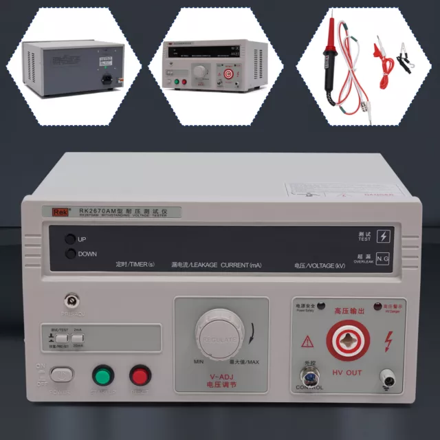 110V Withstand Hi-Pot Tester Voltage Withstand Test  0~99s 5KV AC 100VA US Stock