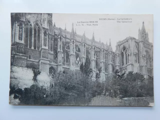 CPA (1922) REIMS - La Cathédrale - Collection la guerre 1914-18 -