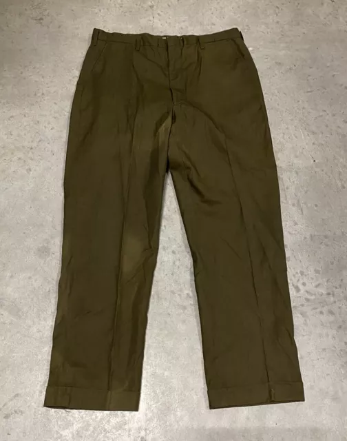 Vintage 1960's Koratron Dress Work Pants Trousers 34x27 Rockabilly