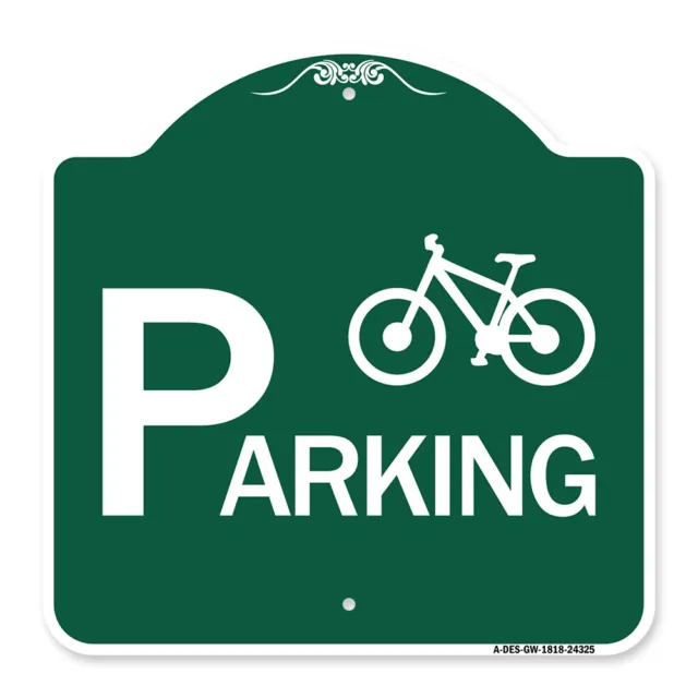 Designer Series - Bicycle Parking (With Graphic) Heavy Gauge Aluminum