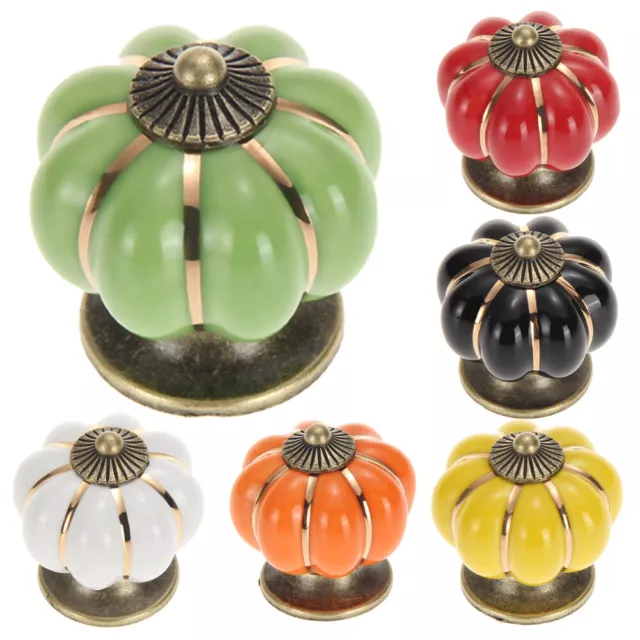 H4# Pumpkin Vintage Ceramic Pull Boutons de porte Cabinet Drawer Armoires de cui