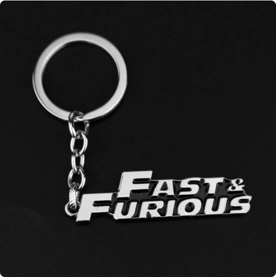FAST AND FURIOUS Pendant Fashion Fast Furious Letter Keyrings