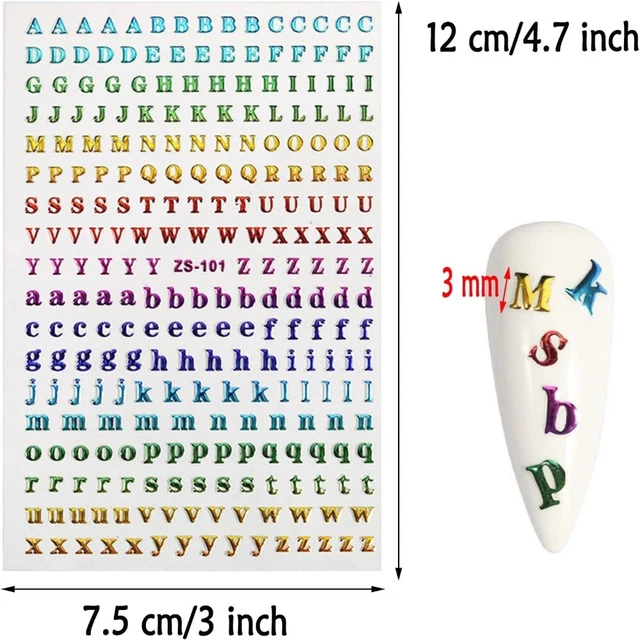 MULTICOLORED ALPHABET STICKERS Plastic Letter Stickers Colorful