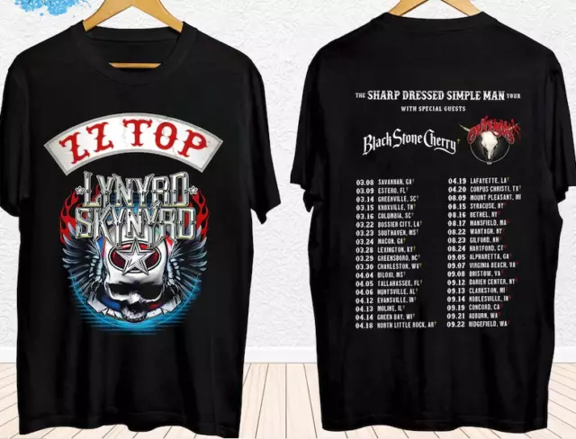 Lynyrd Skynyrd ZZ Top Tour 2024 Shirt, ZZ Top World Tour, Lynyrd Skynyrd Tour