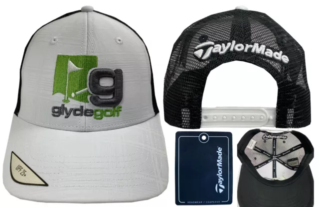 Glyde Golf X Taylormade Tour Trucker Performance Mesh Golfkappe - weiß/schwarz