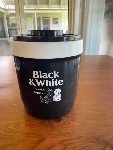Black & White Whisky Vintage Ice Bucket London In Excellent Original Condition