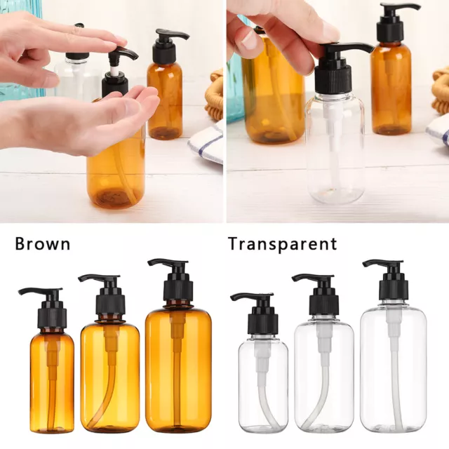 1PC Plastic Empty Bottle Soap Pump Dispenser Liquid Shampoo Shower Container UK